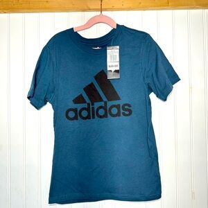Adidas boys shirt size small (8). Teal color